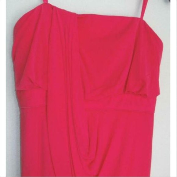 BCBG Max Azria Runway Pink Strapless Drape Dress 6 - Picture 3 of 7